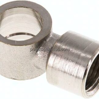 L-Ringstück mit Innengewinde G 1/4", Messing vernickelt