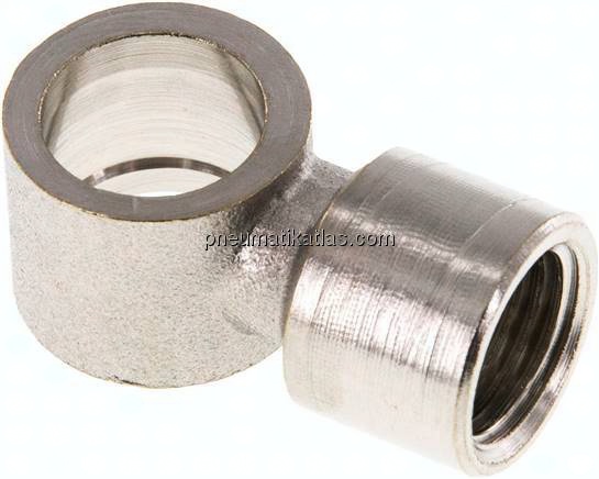 L-Ringstück mit Innengewinde G 1/4", Messing vernickelt