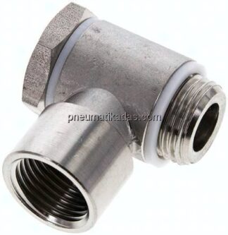Winkel-Verschraubung G 1/2" AG/IG, 1.4404, Hohlschraube