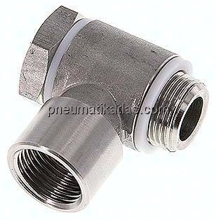 Winkel-Verschraubung G 3/8" AG/IG, 1.4404, Hohlschraube