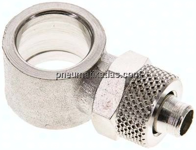Verschraubung, L-Ringstück G 1/4"-8x6mm, Messing vernickelt