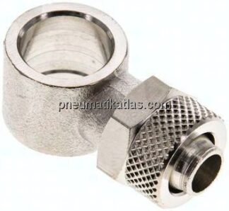 Verschraubung, L-Ringstück G 1/4"-10x8mm, Messing vernickelt