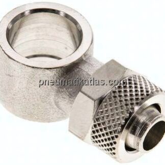 Verschraubung, L-Ringstück G 1/4"-10x8mm, Messing vernickelt