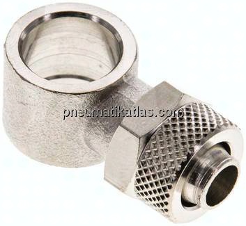 Verschraubung, L-Ringstück G 1/4"-10x8mm, Messing vernickelt