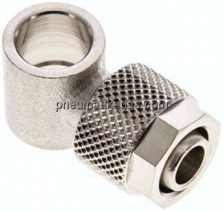 Verschraubung, L-Ringstück G 1/8"-10x8mm, Messing vernickelt