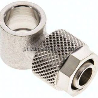 Verschraubung, L-Ringstück G 1/8"-10x8mm, Messing vernickelt