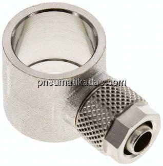 Verschraubung, L-Ringstück G 3/8"-8x6mm, Messing vernickelt