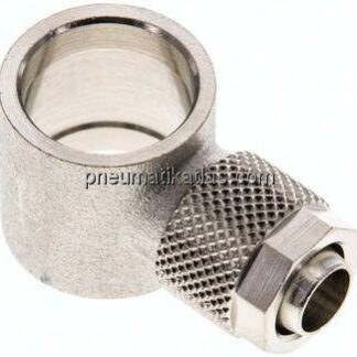 Verschraubung, L-Ringstück G 3/8"-10x8mm, Messing vernickelt