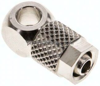 Verschraubung, L-Ringstück M 5-6x4mm, Messing vernickelt