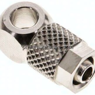 Verschraubung, L-Ringstück M 5-6x4mm, Messing vernickelt