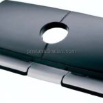 NOVUS Doppellocher, 25 Blatt (4-fach), schwarz-grau