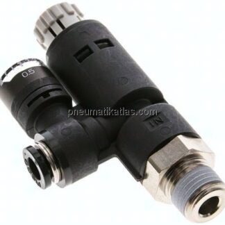 Druckregler R 1/4"-6mm, mit Manometer, IQS-Standard