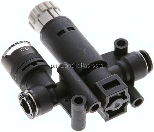 Druckregler 6-6mm, mit Manometer, IQS-Standard