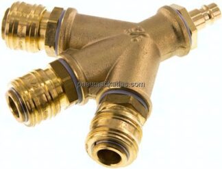 3-fach-Luftweiche mit Kupplungsdosen, Kuppl.-Stecker