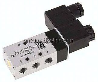 5/2-Wege Magnetventil, G 1/8", Luftfeder, 24 V DC, Standard