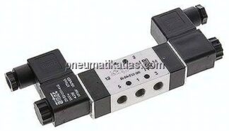 5/3-Wege Magnetventil, G 1/8", Mittelstellung geschlossen, 12 V DC