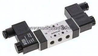 5/3-Wege Magnetventil, G 1/8", Mittelstellung geschlossen, 230 V AC