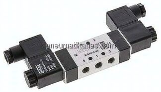 5/3-Wege Magnetventil, G 1/8", Mittelstellung geschlossen, 24 V DC