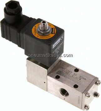 3/2-Wege (NC) Magnetventil, G 1/4", Federrückstellung, 24 V DC