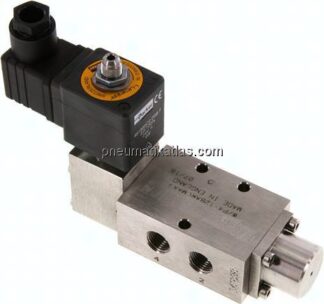 5/2-Wege Magnetventil, G 1/4", Federrückstellung, 24 V DC