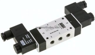 5/3-Wege Magnetventil, G 1/8", Mittelstellung geschlossen, 24 V DC