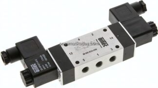 5/3-Wege Magnetventil, G 1/8", Mittelstellung entlüftet, 24 V DC