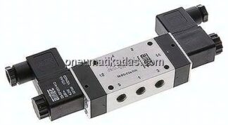5/3-Wege Magnetventil, G 1/8", Mittelstellung belüftet, 12 V DC