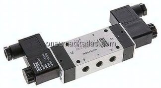 5/3-Wege Magnetventil, G 1/8", Mittelstellung belüftet, 230 V AC