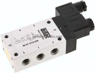 5/2-Wege Magnetventil, G 1/4", Luftfeder, 115 V AC, Standard
