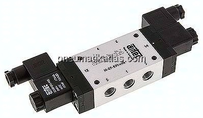 5/3-Wege Magnetventil, G 1/4", Mittelstellung geschlossen, 115 V AC