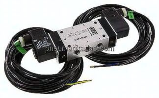 5/3-Wege Magnetventil, G 1/4", Mittelstellung geschlossen, 24 V DC