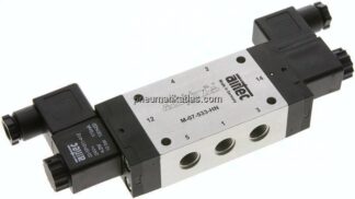 5/3-Wege Magnetventil, G 1/4", Mittelstellung entlüftet, 12 V DC