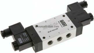 5/3-Wege Magnetventil, G 1/4", Mittelstellung entlüftet, 24 V AC