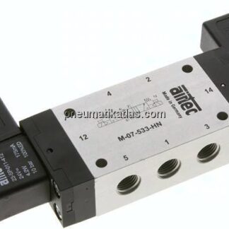 5/3-Wege Magnetventil, G 1/4", Mittelstellung entlüftet, 24 V AC