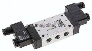 5/3-Wege Magnetventil, G 1/4", Mittelstellung belüftet, 24 V DC