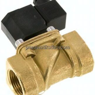 2/2-Wege Messing-Magnetventil G 1", -0,95 bis 9 bar, stromlos geschlossen (NC)