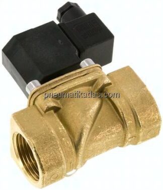 2/2-Wege Messing-Magnetventil G 1", -0,95 bis 16 bar, stromlos geschlossen (NC)