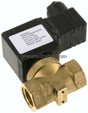 2/2-Wege Vakuumventil (NC), G 1/2", -0,9 bis 2bar, 230 V AC