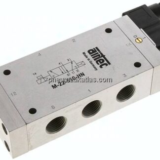 5/2-Wege Magnetventil, G 1/2", Luftfeder, 24 V AC, Standard