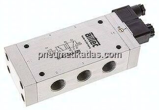 5/2-Wege Magnetventil, G 1/2", Feder, 12 V DC, Standard