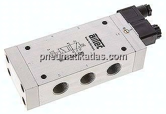 5/2-Wege Magnetventil, G 1/2", Feder, 24 V AC, Standard
