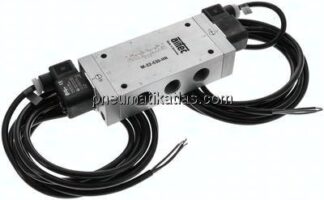 5/3-Wege Magnetventil, G 1/2", Mittelstellung geschlossen, 24 V DC