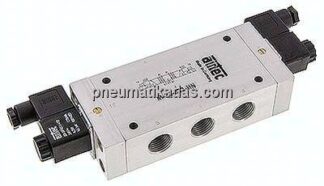 5/3-Wege Magnetventil, G 1/2", Mittelstellung entlüftet, 24 V AC