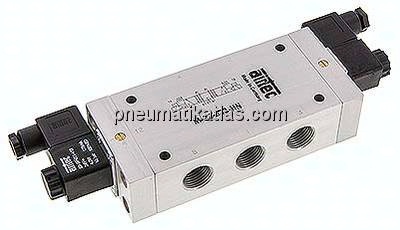 5/3-Wege Magnetventil, G 1/2", Mittelstellung entlüftet, 24 V AC