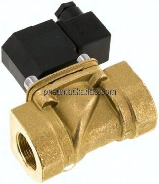 2/2-Wege Messing-Magnetventil G 3/4", -0,95 bis 9 bar, stromlos geschlossen (NC)