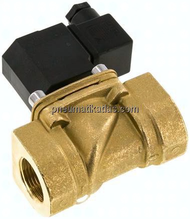 2/2-Wege Messing-Magnetventil G 3/4", -0,95 bis 9 bar, stromlos geschlossen (NC)