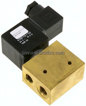 3/2-Wege Vakuumventil, G 1/4", -0,9 bis 8bar, 230 V AC