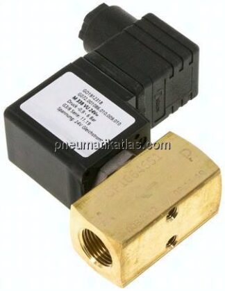 3/2-Wege Vakuumventil, G 3/8", -0,9 bis 6bar, 230 V AC