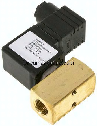 3/2-Wege Vakuumventil, G 3/8", -0,9 bis 6bar, 24 V DC