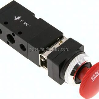 5/2-Wege Not-Aus-Taster-Ventil, rot, G 1/4"